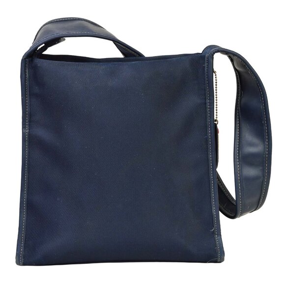 Fossil Genuine Classic Blue Nylon w/Leather Trim Crossbody Purse - Picture 7 of 14